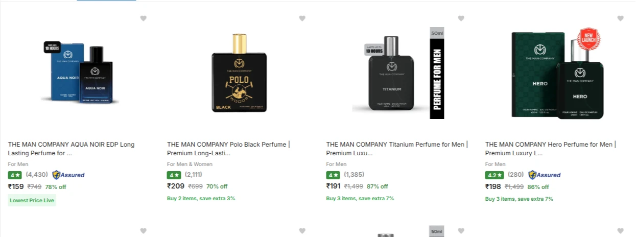 THE MAN COMPANY Eau De Parfum upto 87% Discount