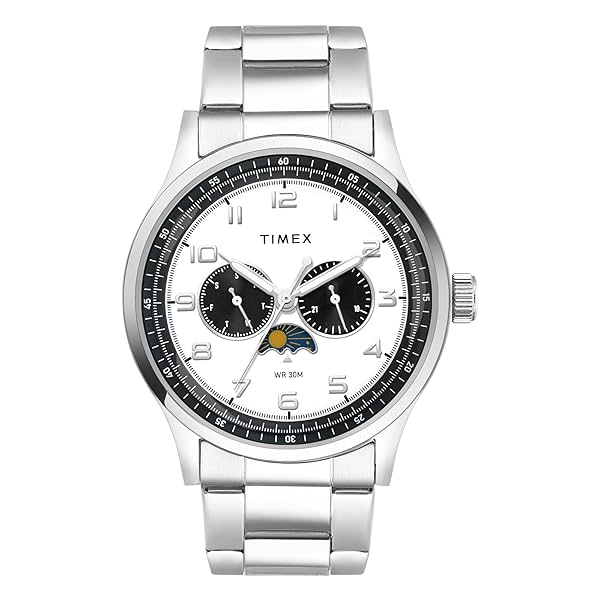 TIMEX Analog Watch for Men with Round Dial & Water Resistant Man's Wrist Watches