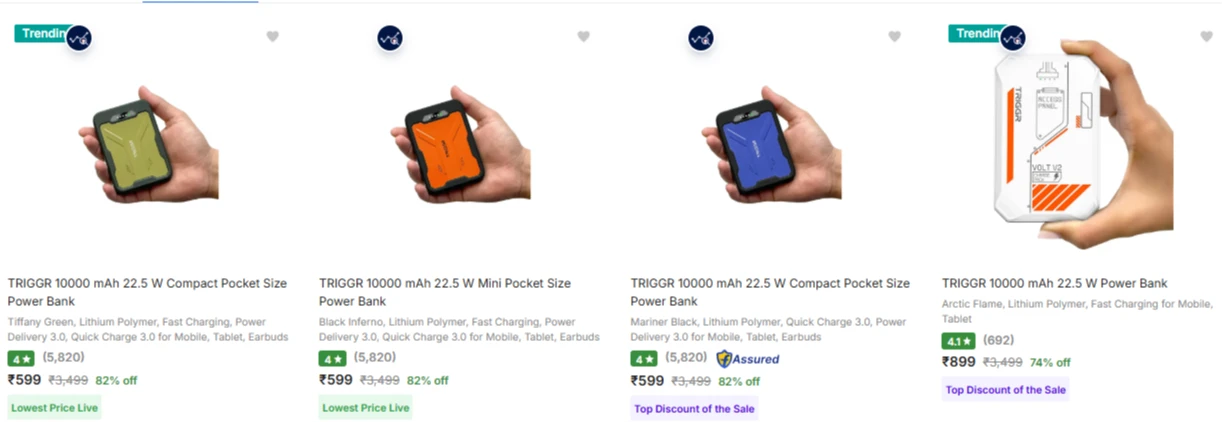 TRIGGR Power Banks Starting at ₹599