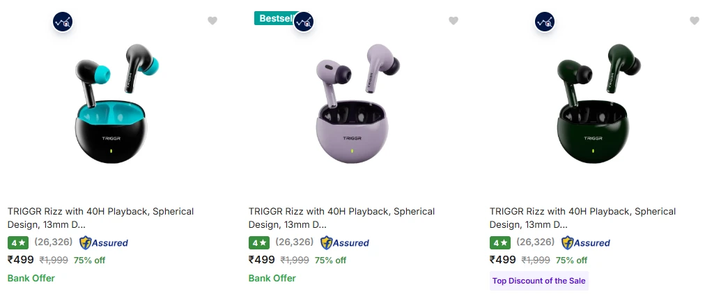 TRIGGR Wireless Earbuds Starting @ ₹499