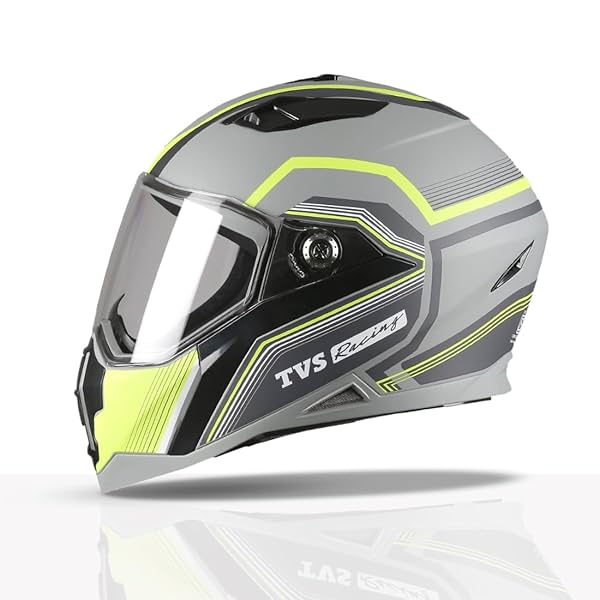 TVS Racing Anti Matter Full Face Helmet for Bike & Motorcycle Riders-DOT & ISI Certified-Lightweight ABS Shell, UV Resis