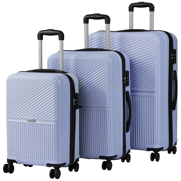 Teakwood Set of 3 8 Wheels Trolley Bag