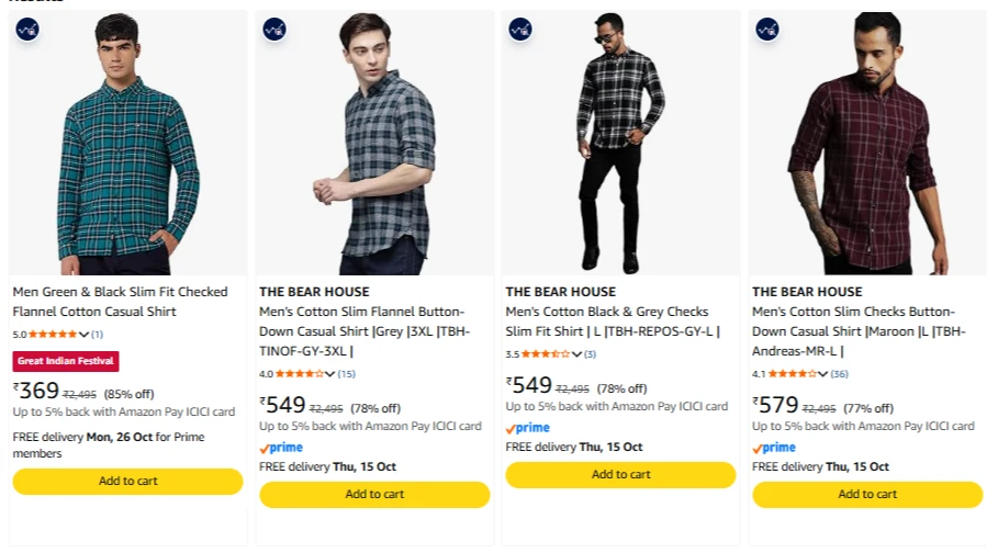 The Bear House Men's shirts upto 85% Discount