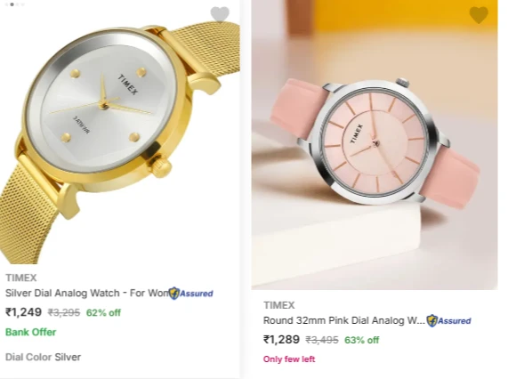 Timex Analog Watches Upto 70% Discount