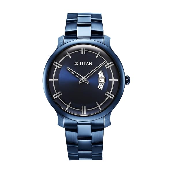 Titan Blue Dial Analog Watch for Men-90170QM01