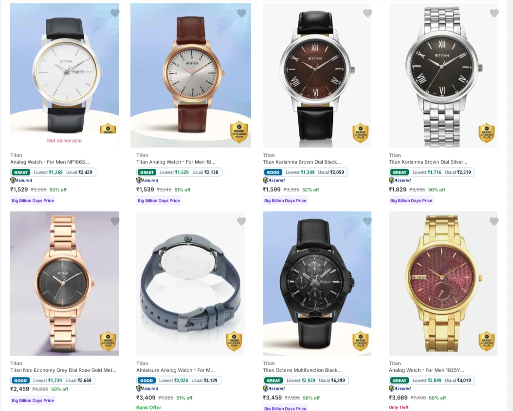 Titan Men's Watches up to 50% discount