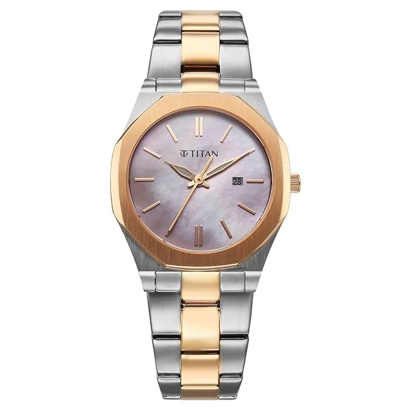 Titan Workday Wonders Quartz Analog with Date Pink Mother of Pearl Dial