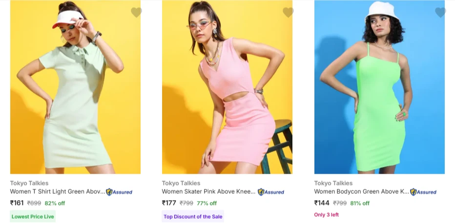 Tokyo Talkies Women's Dresses Starting @ ₹161