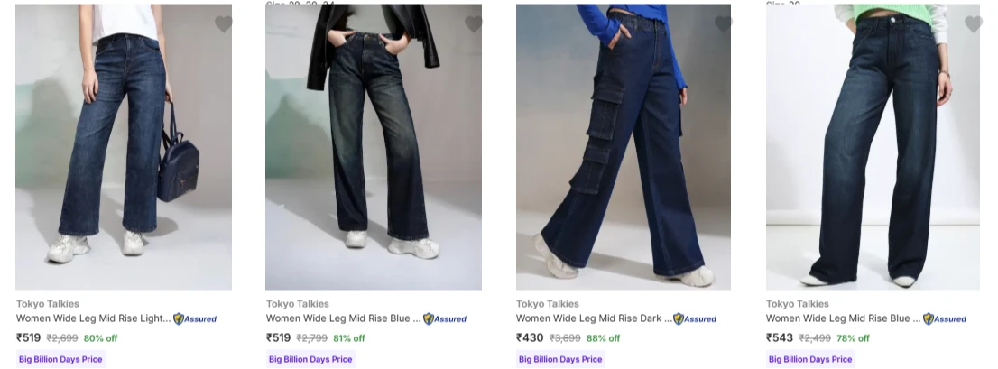 Tokyo Talkies Women's Jeans upto 88% Discount