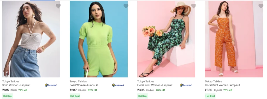 Tokyo Talkies Women's Jumpsuits Starting @ ₹185