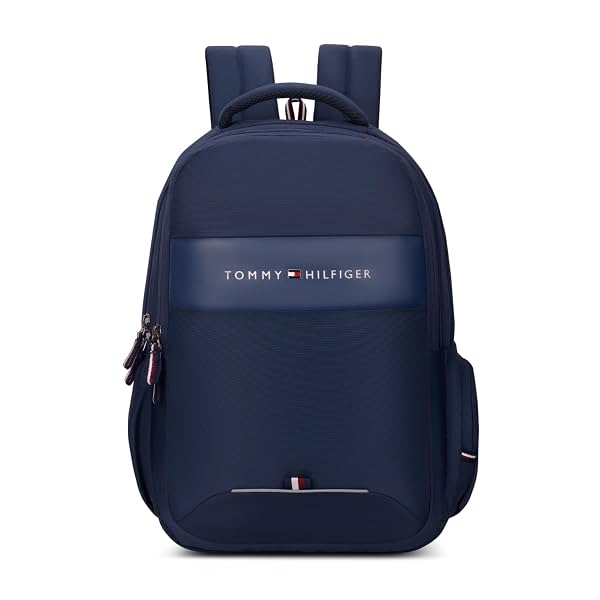 Tommy Hilfiger Joshua Polyester Unisex 15 Inch Laptop Backpack - Navy