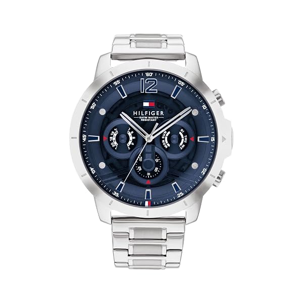 Tommy Hilfiger Quartz Multifunction Blue Dial Stainless Steel Strap Watch