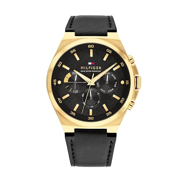 Tommy Hilfiger Quartz Multifunction Leather Strap Watch for Men