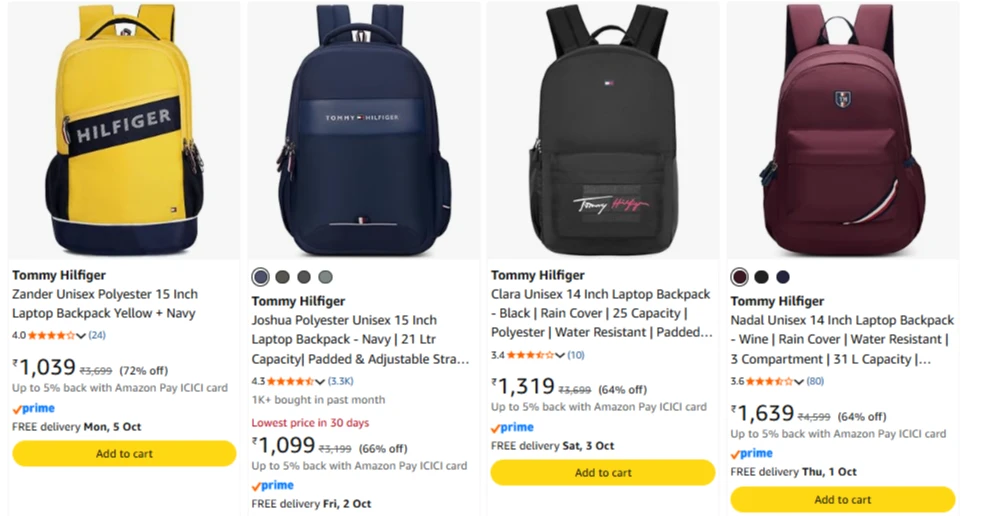 Tommy hilfiger backpacks up to 72% Discount