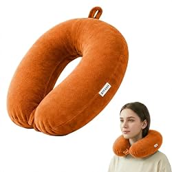 Travel Neck Pillow for Men & Women | Soft Fibre Cushion for Flight, Car & Train
