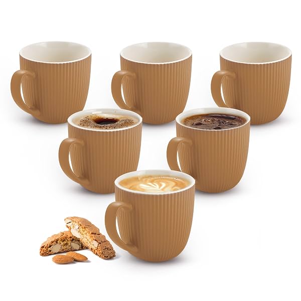 Treo by Milton Ridge Ceramic Coffee Mug 210 ml Set of 6