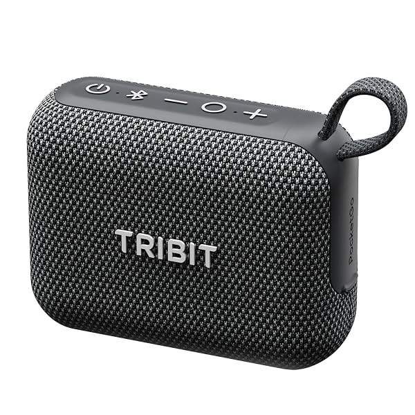 Tribit PocketGo Portable Wireless Bluetooth Speaker with 7W Stereo Sound, IP68 Waterproof Dustproof, 20H Playtime, Custo