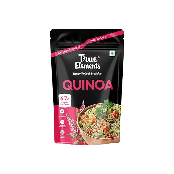 True Elements Wholegrain Premium Quinoa 1kg - Gluten Free Quinoa Seeds | 6.7g Protein per serve | 25 Servings 