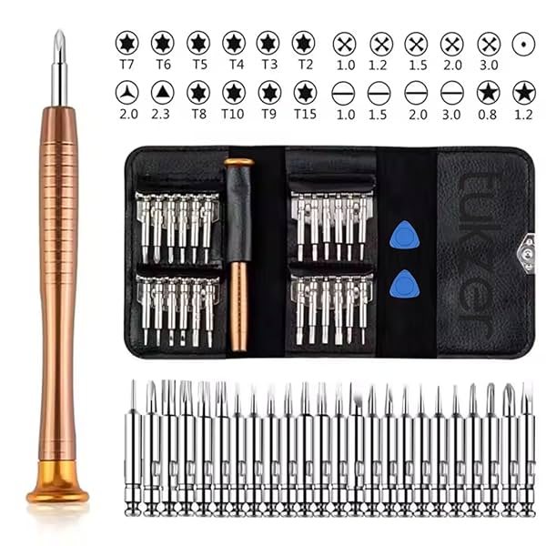 Tukzer 27 in 1 Precision Screwdriver Set Multi Pocket Repair Tool Kit