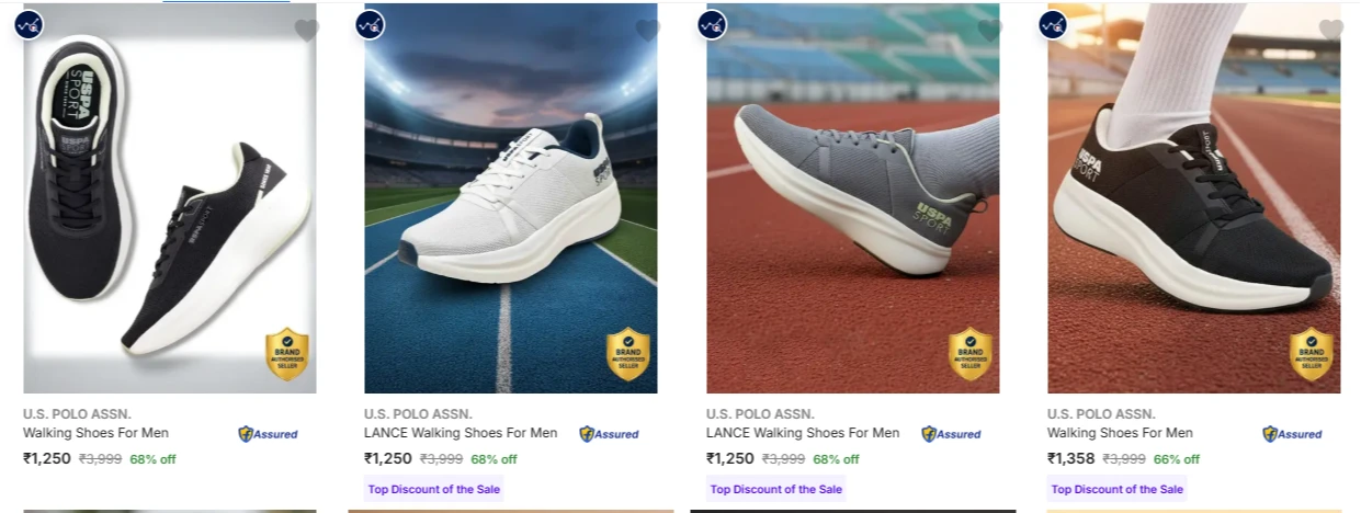 U.S. POLO ASSN. Men’s Sports Shoes at minimum 66% Discount