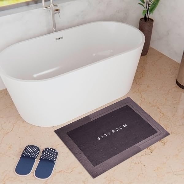 UMAI Rectangular Bathroom Mat| Soft Anti Skid Bath Mat