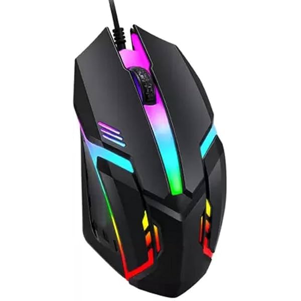 Uzi Wired Gaming Mouse with Rainbow LED Light