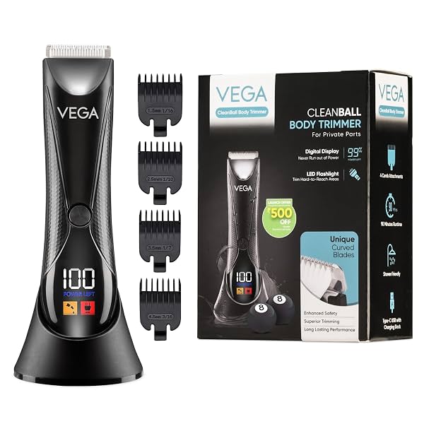 VEGA Cleanball Full Body Trimmer for Men|Private Parts, Pubic Hair, Balls