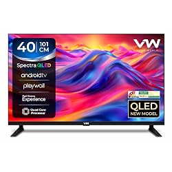 VW 101 cm (40 inches) Spectra Series Full HD Smart QLED Android TV