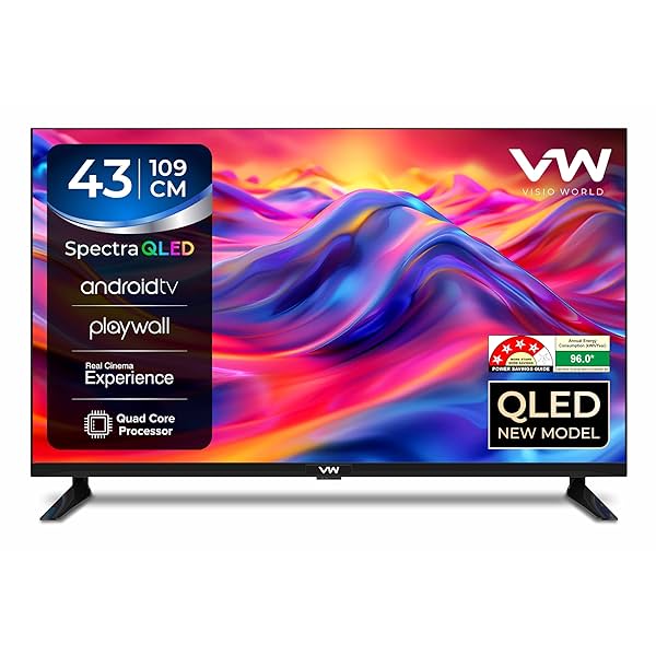 VW 109 cm (43 inches) Spectra Series Full HD Smart QLED Android TV VW43AQ3