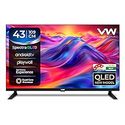 VW 109 cm (43 inches) Spectra Series Full HD Smart QLED Android TV VW43AQ3