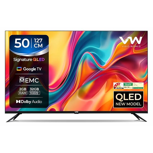 VW VISIO World 127 cm (50 Inches) SmartChioce Pro Series 4K Ultra HD Smart QLED