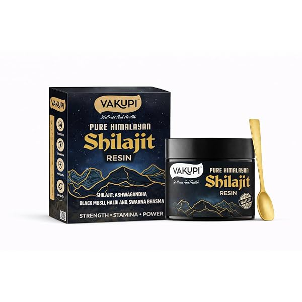 Vakupi Shilajit Gold Resin - 10g|500mg/Serving|20 Servings|with 24 Karat