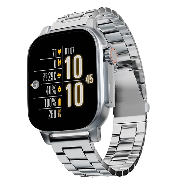 **Vibez by Lifelong: Premium Luxury Smartwatch (Pacific Silver)**