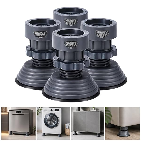 Vivela Washing Machine Vibration Absorber Pads Set of 4 with Height Adjustment