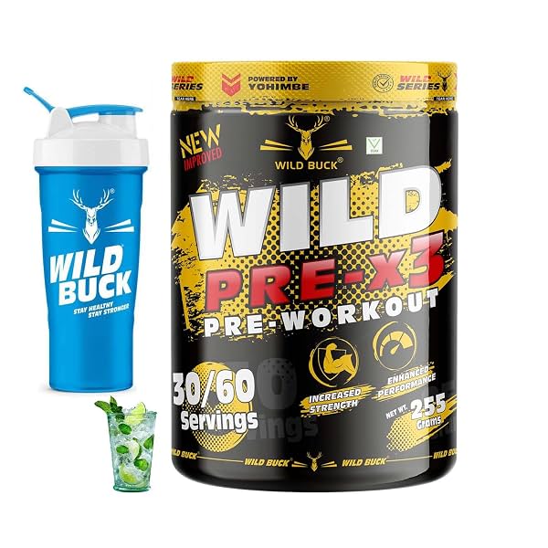WILD BUCK Pre-X3 Pre-Workout Supplement 2 Count