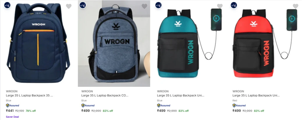 WROGN Laptop Bags upto 83% Discount