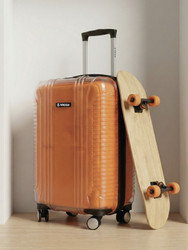 WROGN Small Cabin Suitcase (55 cm) 8 Wheels - Clearcase - Orange