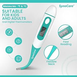 Waterproof Flexible Digital Thermometer, Quick & Instant Measurement of Oral