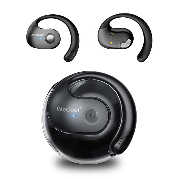 WeCool Moonwalk Mini2 Open Ear Earbuds Wireless with Call Noise Reduction, 60H Playtime Bluetooth 5.4 Ows Earphones with