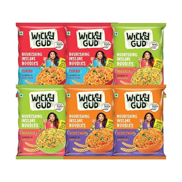 WickedGud Nourishing Instant Noodles Range (Discovery Pack of 6, 69 grams each)