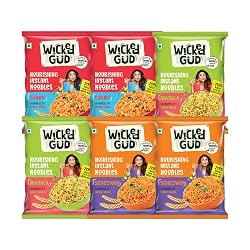 WickedGud Nourishing Instant Noodles Range (Discovery Pack of 6, 69 grams each)