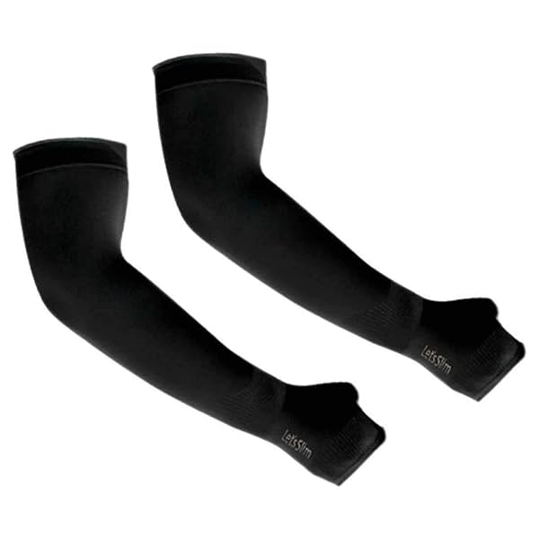 Women's Sports Arm Sleeves (Black, Pack of 1 Pair)