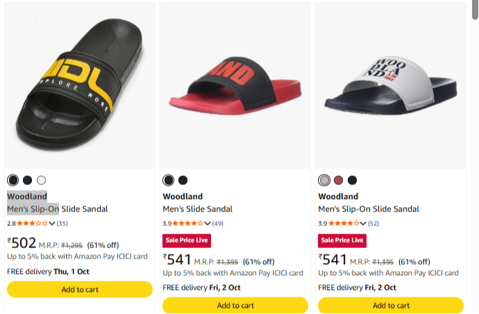 Woodland Men's Slip-On Flat 61% Discount