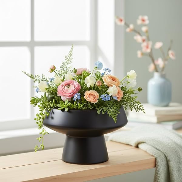 Xtore Sculptural Matte Ceramic Bonsai Planter