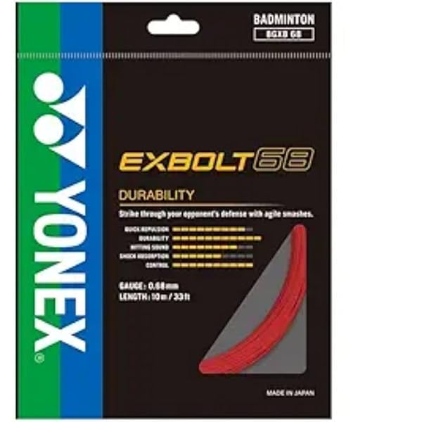 YONEX EXBOLT 68 Badminton String (Flash RED)