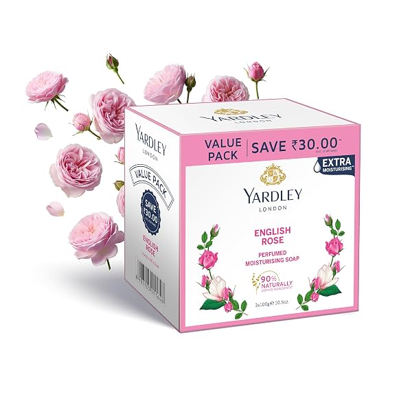 Yardley London English Rose Luxury Soap 100g pack of 3