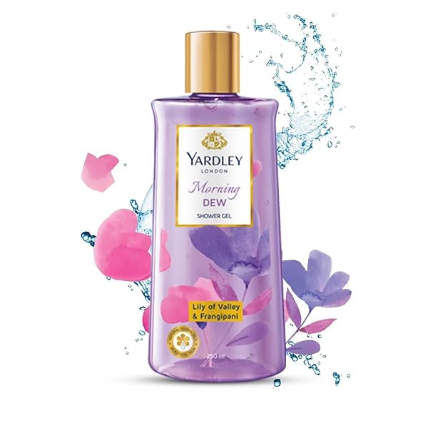 Yardley London| Shower Gel | Morning Dew | With Natural Oils Of Lily Of The Valley & Frangipani | No Parabens | No Silic