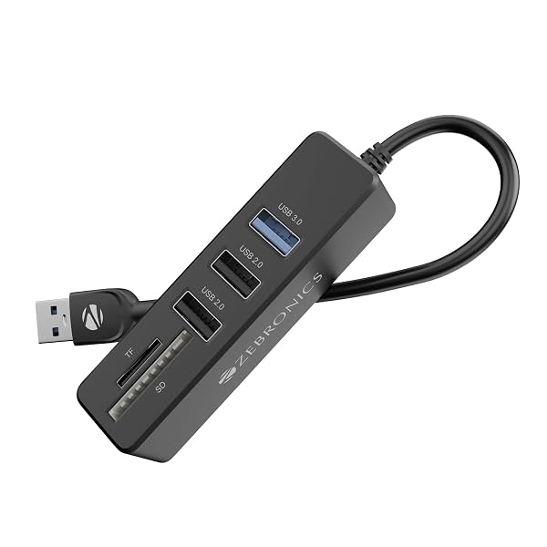ZEBRONICS 250HB Multiport USB 3.0 Hub with Card Reader