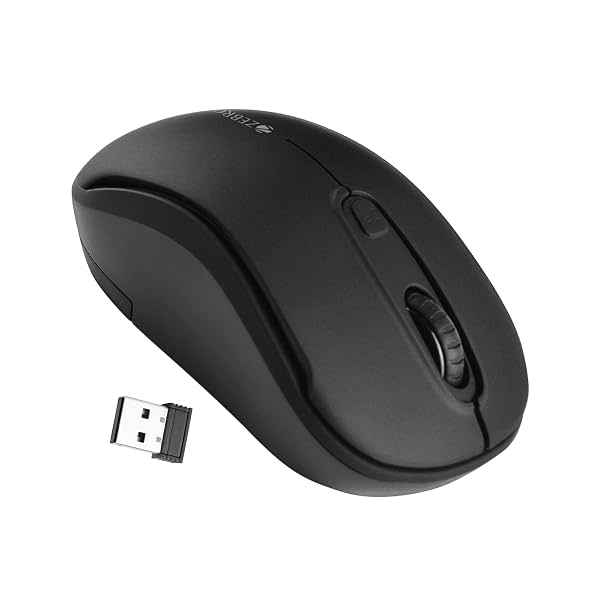 ZEBRONICS Dash Pro 2.4GHz Wireless Mouse, Upto 1600 DPI, 3 Level DPI, High Precision, Power Saving Mode, Comfortable & L