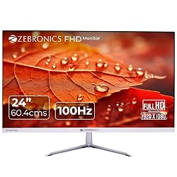 ZEBRONICS EA124 LED Monitor, 24 inch (60.4cm), 250 nits, 100Hz, FHD, 1920x1080, HDMI